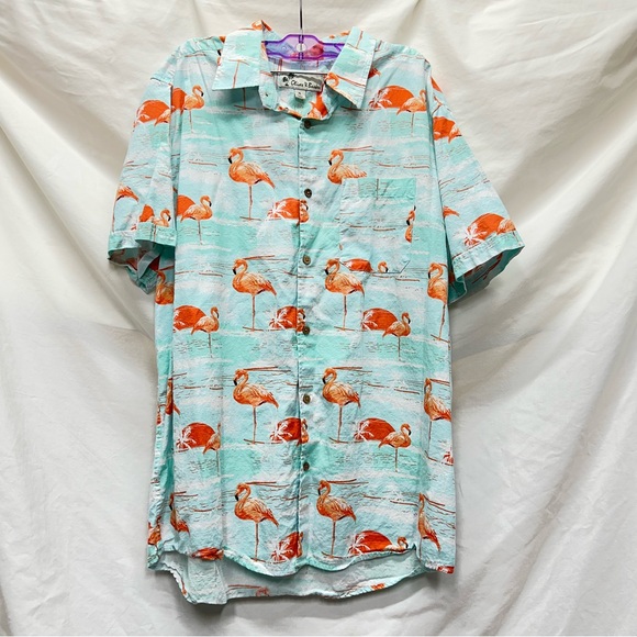 Oliver & Burke Other - Oliver & Burke Flamingo Button Down Shirt Size XL